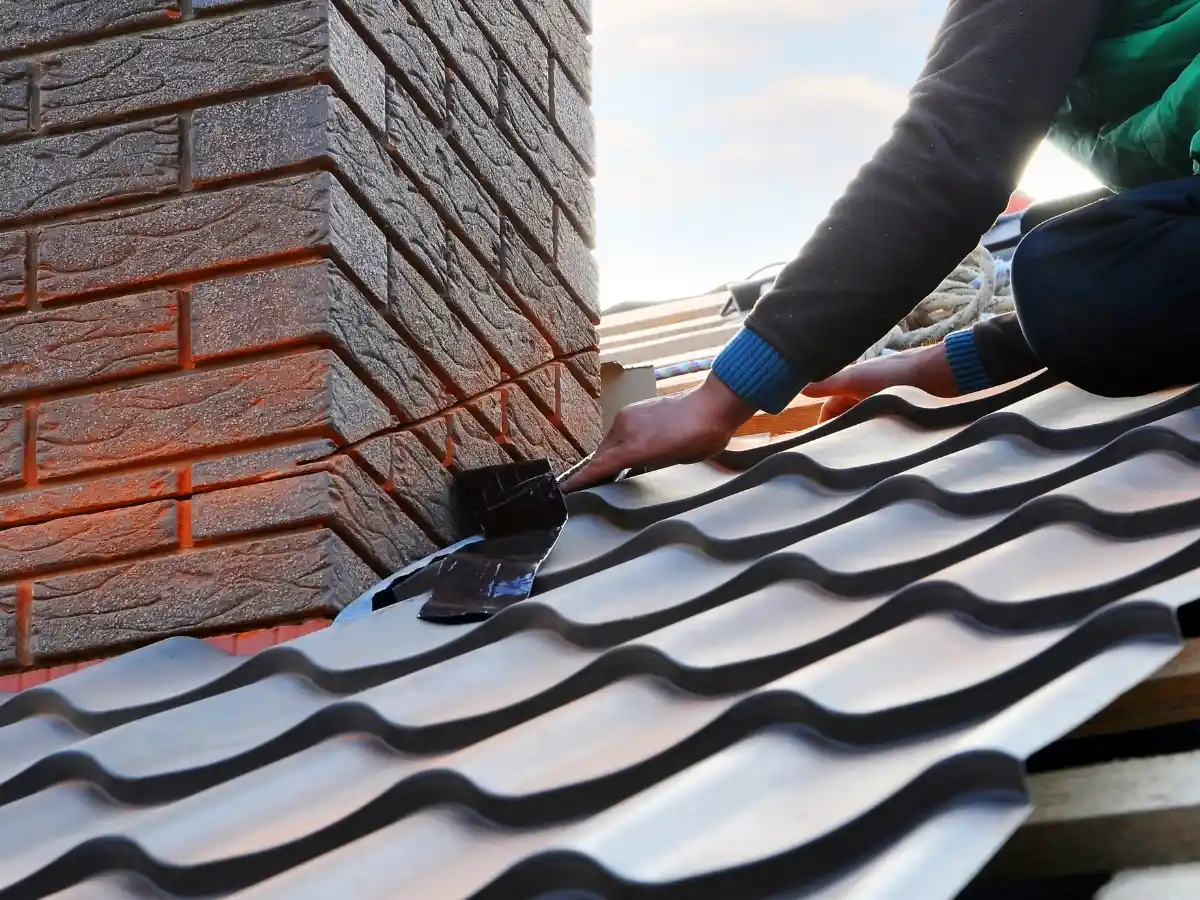 Sealing chimney and vent flashing on a roof