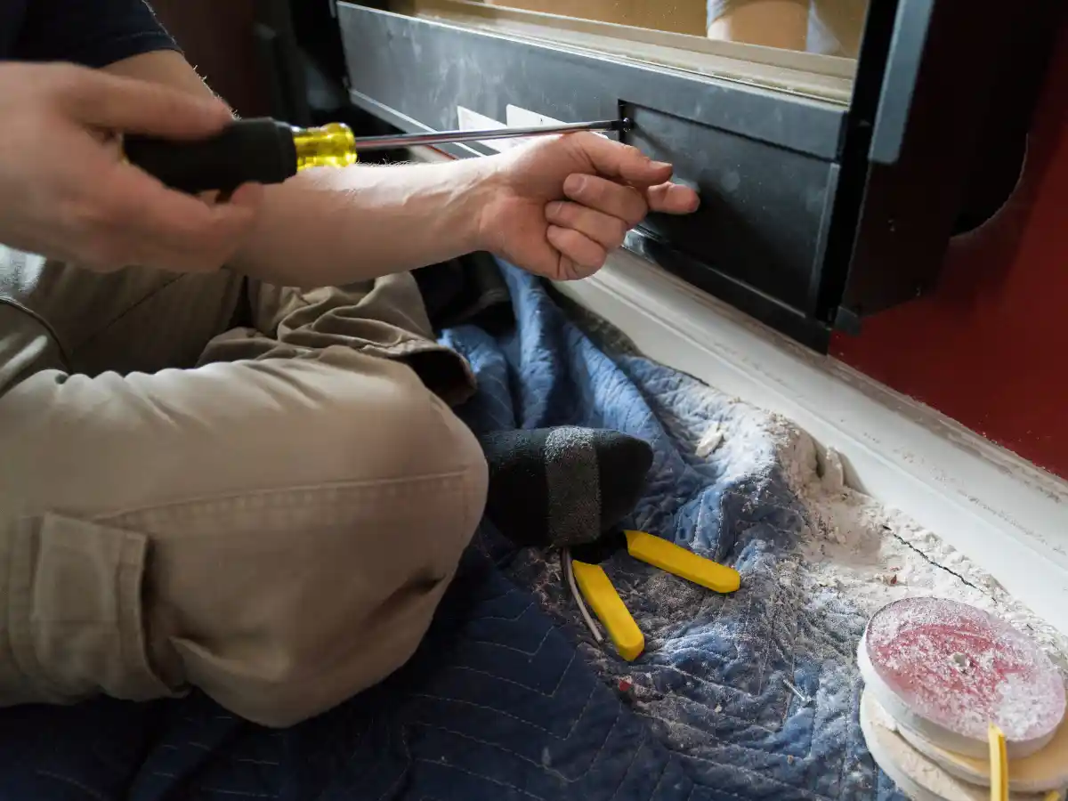 A third fireplace repair photo